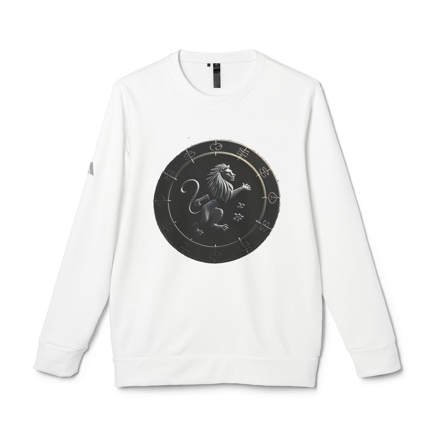 Adidas, Unisex Fleece Crewneck Sweatshirt, Leo, Space Animal, Zodiac