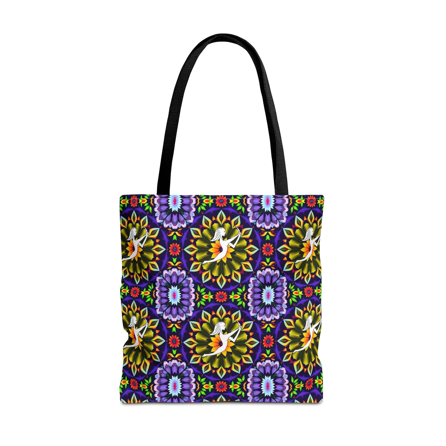 Tote Bag (AOP), Sagittarius, Zodiac v2, Flower Pattern