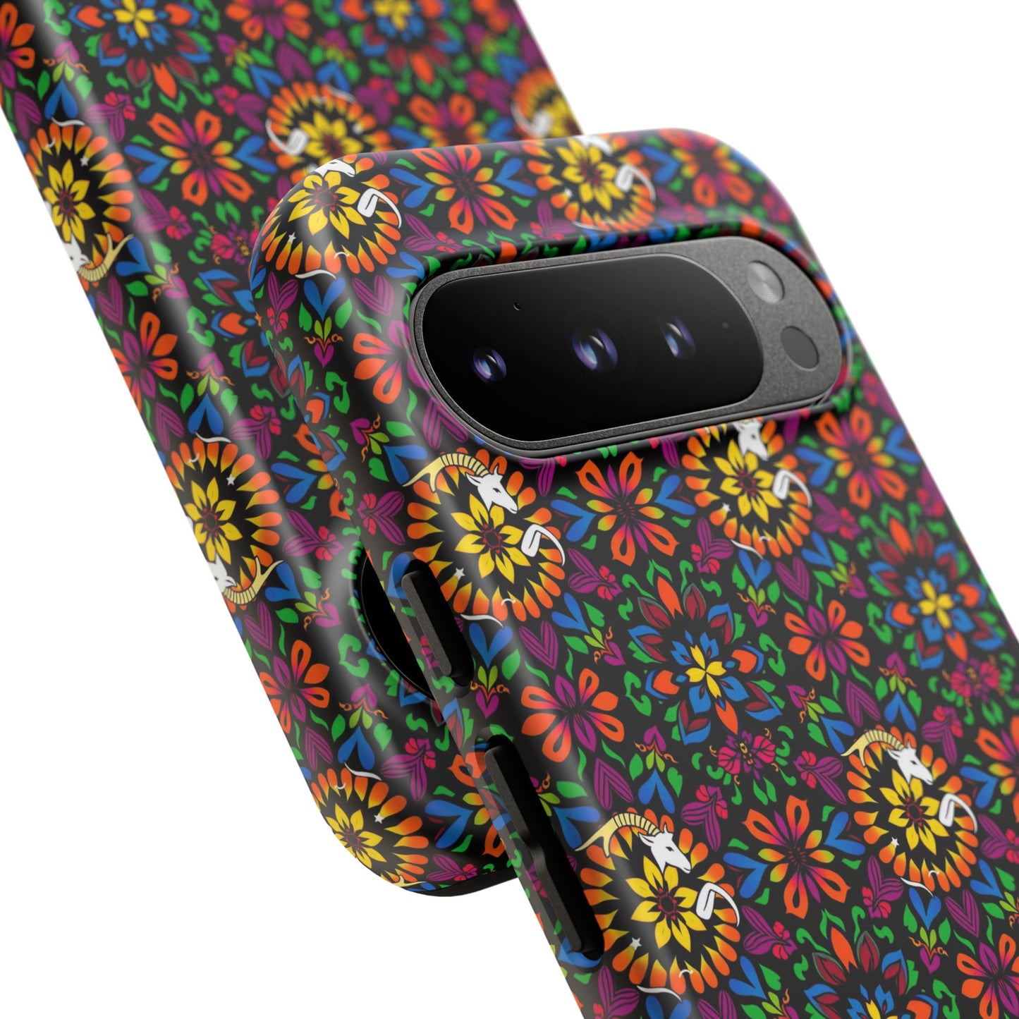 Tough Cases, Capricorn, Zodiac v2, Flower Pattern