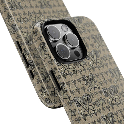 Tough Cases, Aries, Zodiac, Metal Pattern
