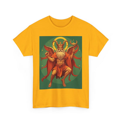 Unisex Heavy Cotton T-Shirt, Aries God, Zodiac Design