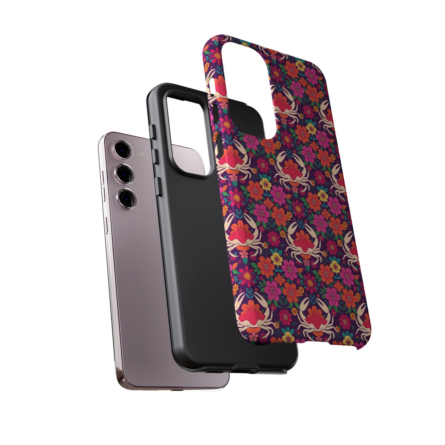 Tough Cases, Cancer, Zodiac v1, Flower Pattern