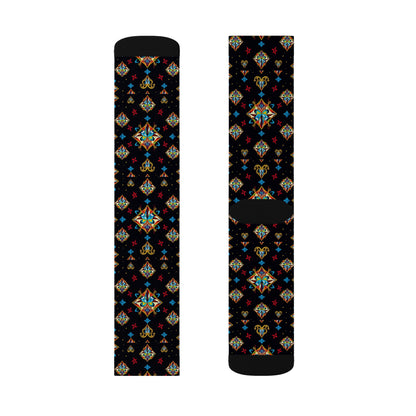 Sublimation Socks, Sagittarius, Zodiac v3, Jewel Pattern