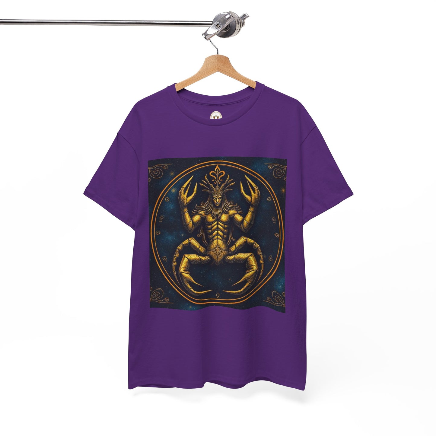 Unisex Heavy Cotton T-Shirt, Scorpion King, Cancer Zodiac Design