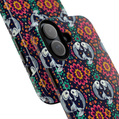 Tough Cases, Pisces, Zodiac v4, Flower Pattern