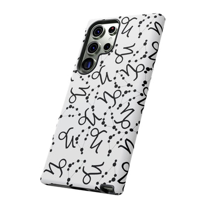 Tough Cases with the Capricorn Zodiac sign for iPhone, Samsung Galaxy, and Google Pixel devices