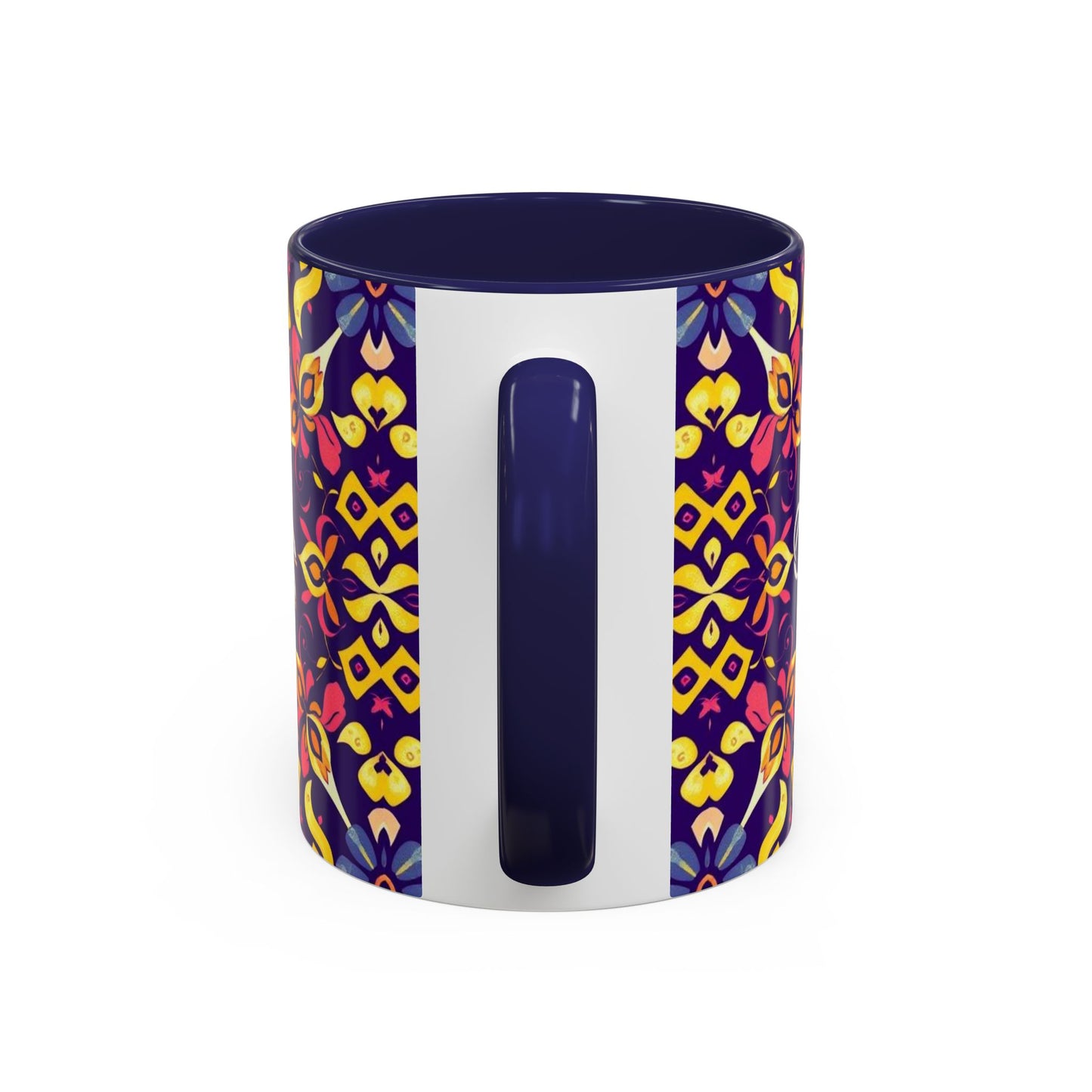 Accent Coffee Mug, Capricorn, Zodiac v1, Flower Pattern, (11, 15oz)