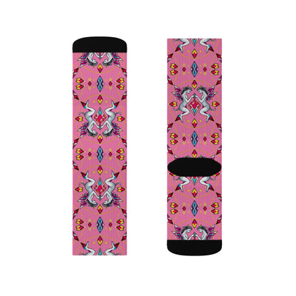 Sublimation Socks, Gemini, Zodiac v4, Jewel Pattern