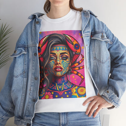 Unisex Heavy Cotton T-Shirt, Cancer, Zodiac v3, Sexy Art