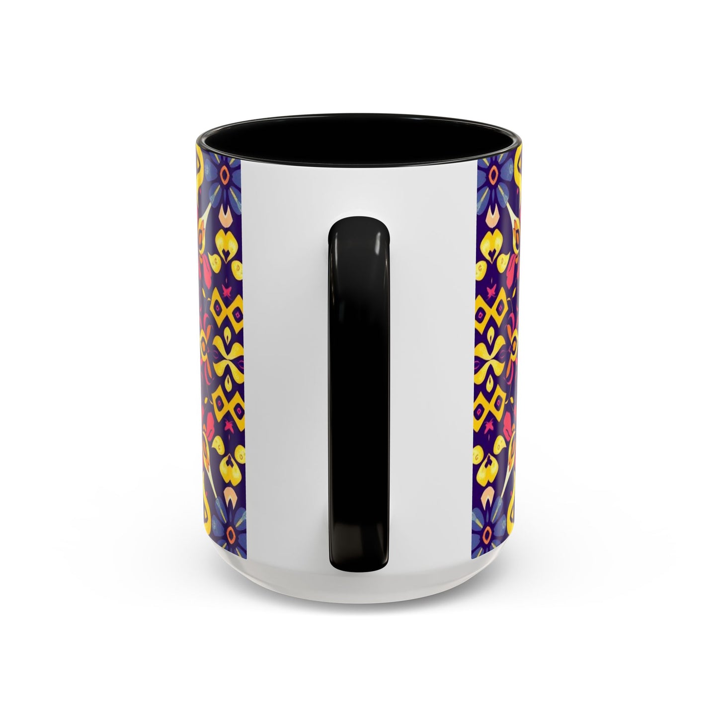 Accent Coffee Mug, Capricorn, Zodiac v1, Flower Pattern, (11, 15oz)