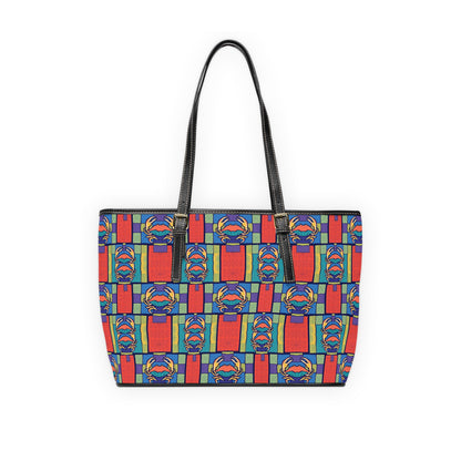 Leather Shoulder Bag, Cancer, Zodiac v1, Shapes Pattern
