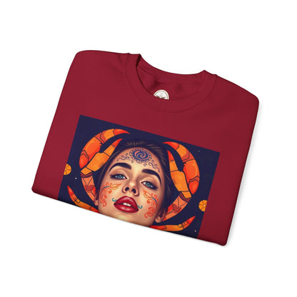 Unisex Heavy Blend™ Crewneck Sweatshirt, Cancer, Zodiac v1, Sexy Pattern