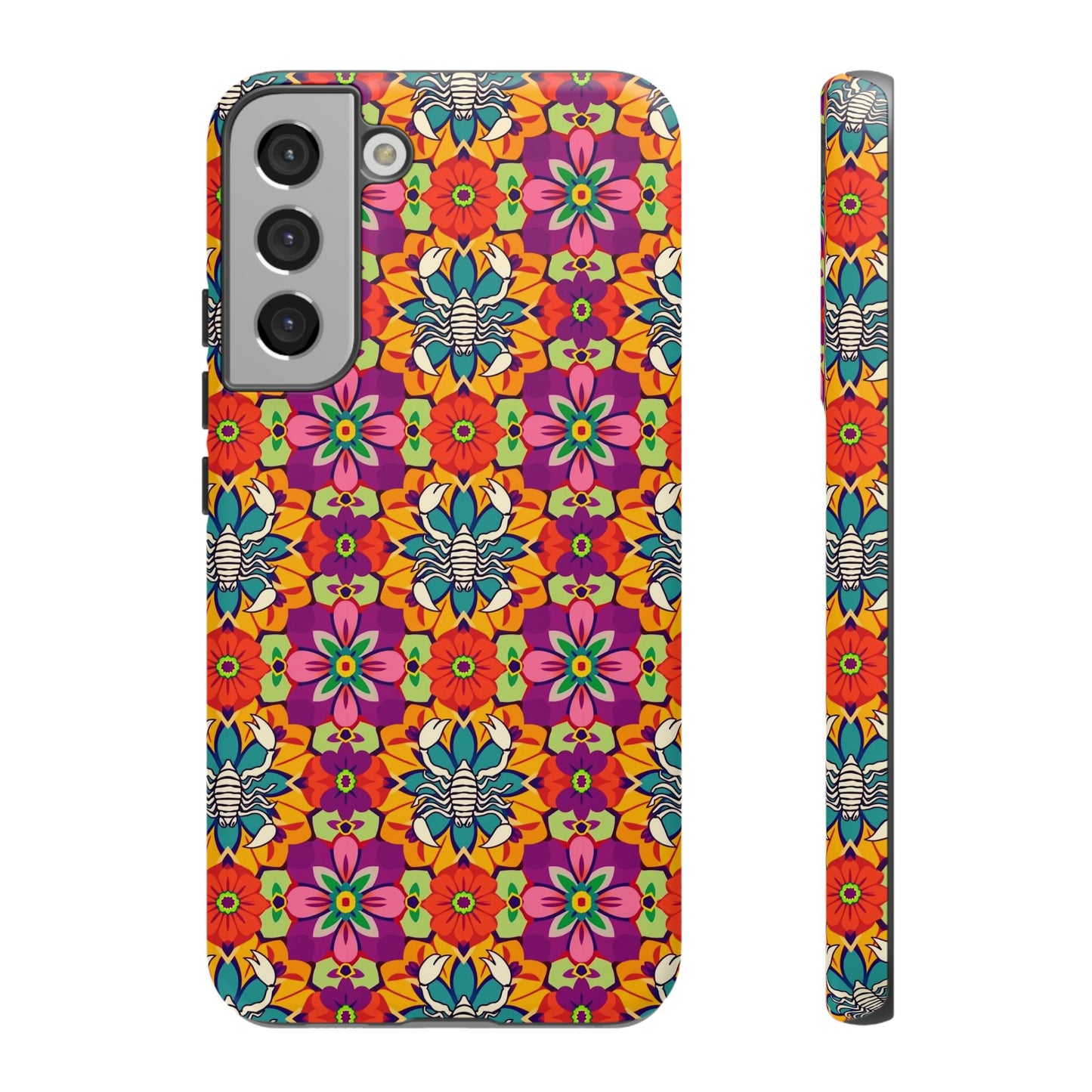 Tough Cases, Scorpio, Zodiac v3, Flower Pattern