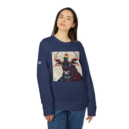Adidas, Unisex Fleece Crewneck Sweatshirt, Taurus, Pop Art v1, Zodiac