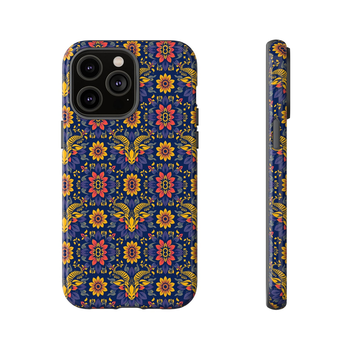 Tough Cases, Taurus, Zodiac v3, Flower Pattern