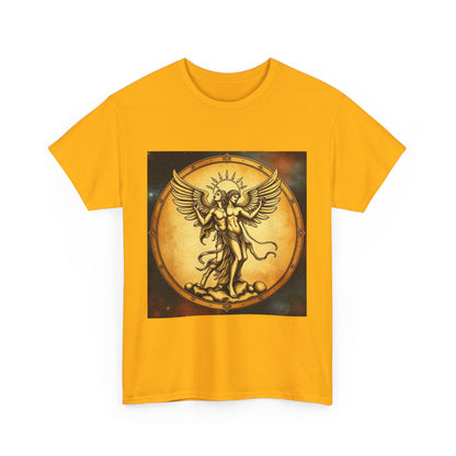 Unisex Heavy Cotton T-Shirt, Angel Twin, Gemini Zodiac Design