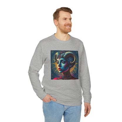 Adidas, Unisex Fleece Crewneck Sweatshirt, Aries, Pop Art, Zodiac