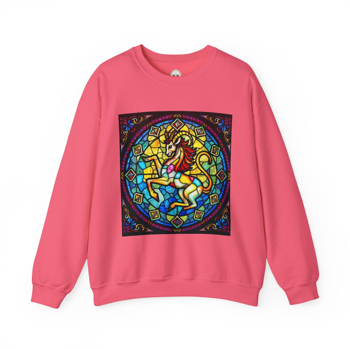 Unisex Heavy Blend™ Crewneck Sweatshirt, Glass, Capricorn Zodiac Design