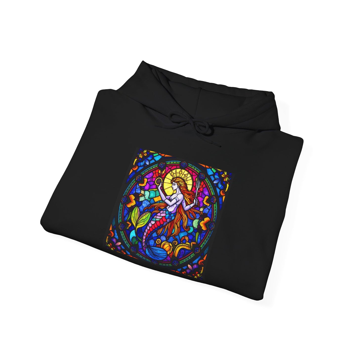 Unisex Heavy Blend™ Hooded Sweatshirt with glass Aquarius zodiac design