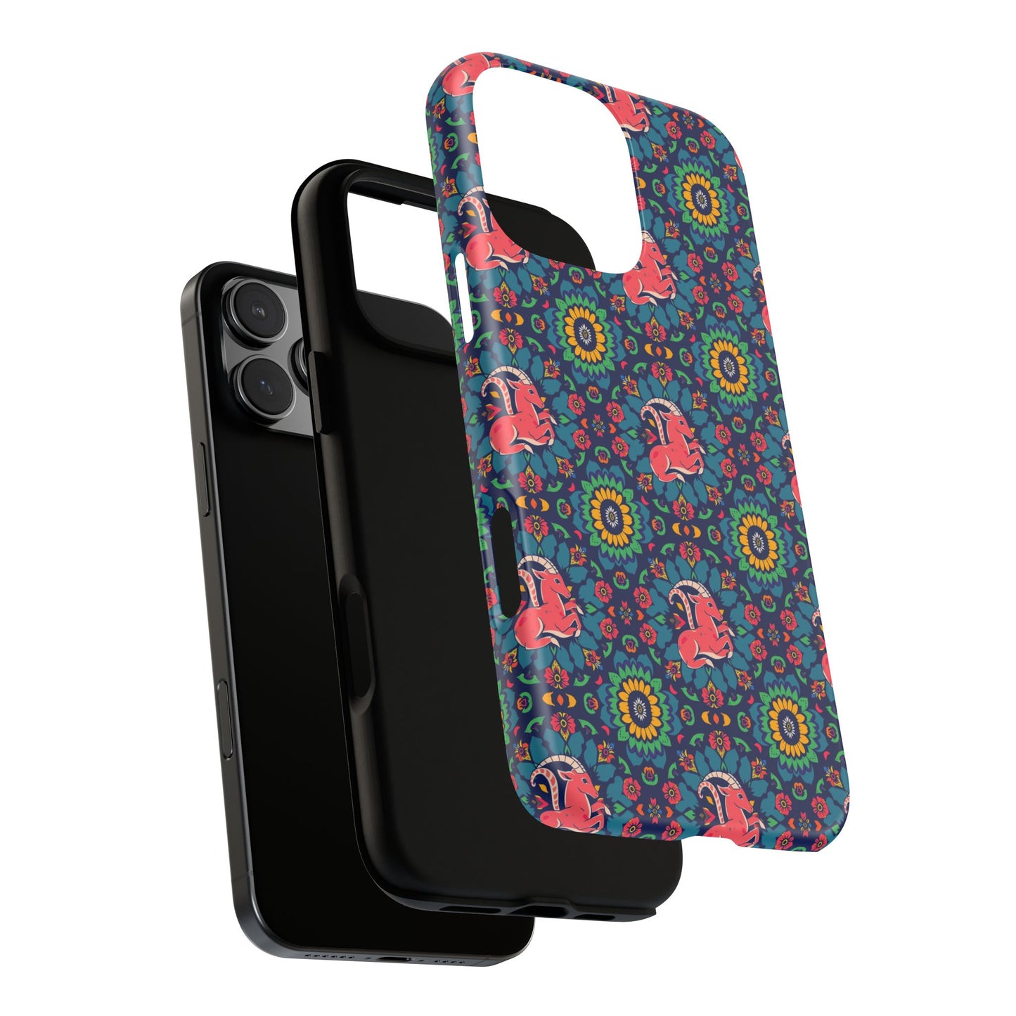 Tough Cases, Capricorn, Zodiac v1, Flower Pattern