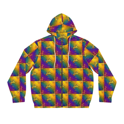 Full-Zip Hoodie (AOP), Virgo, Zodiac, Pattern