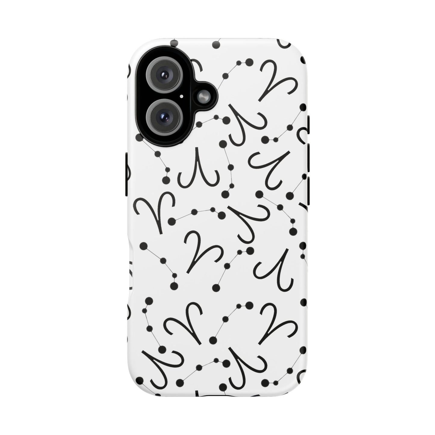 Tough Cases with the Aries Zodiac sign for iPhone, Samsung Galaxy, and Google Pixel devices