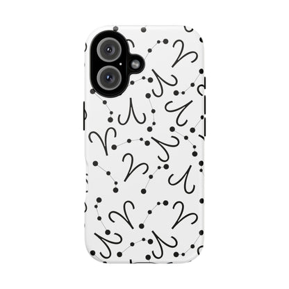 Tough Cases with the Aries Zodiac sign for iPhone, Samsung Galaxy, and Google Pixel devices
