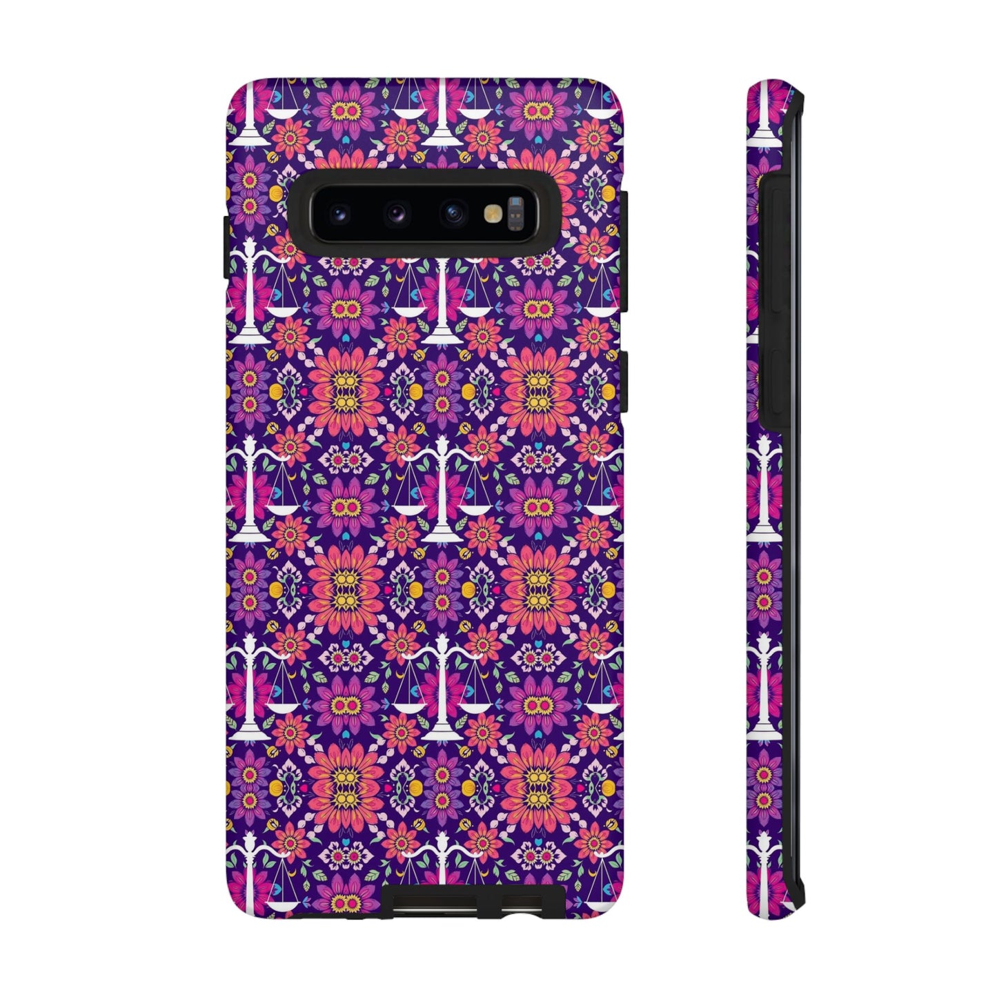 Tough Cases, Libra, Zodiac v4, Flower Pattern