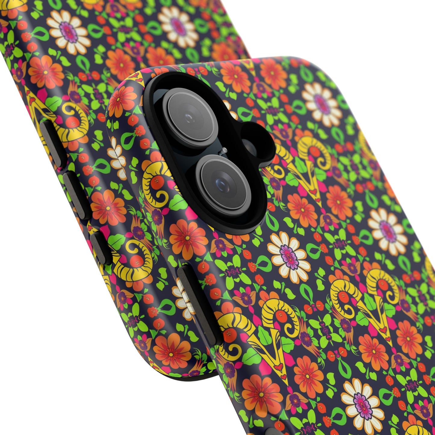 Tough Cases, Aries, Zodiac v4, Flower Pattern