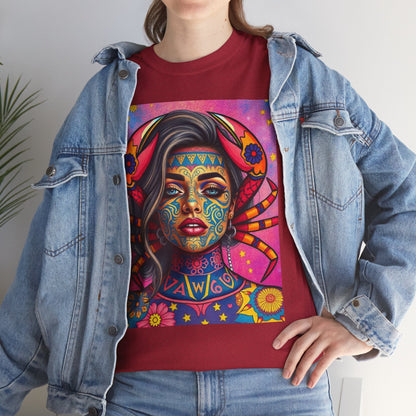 Unisex Heavy Cotton T-Shirt, Cancer, Zodiac v3, Sexy Art