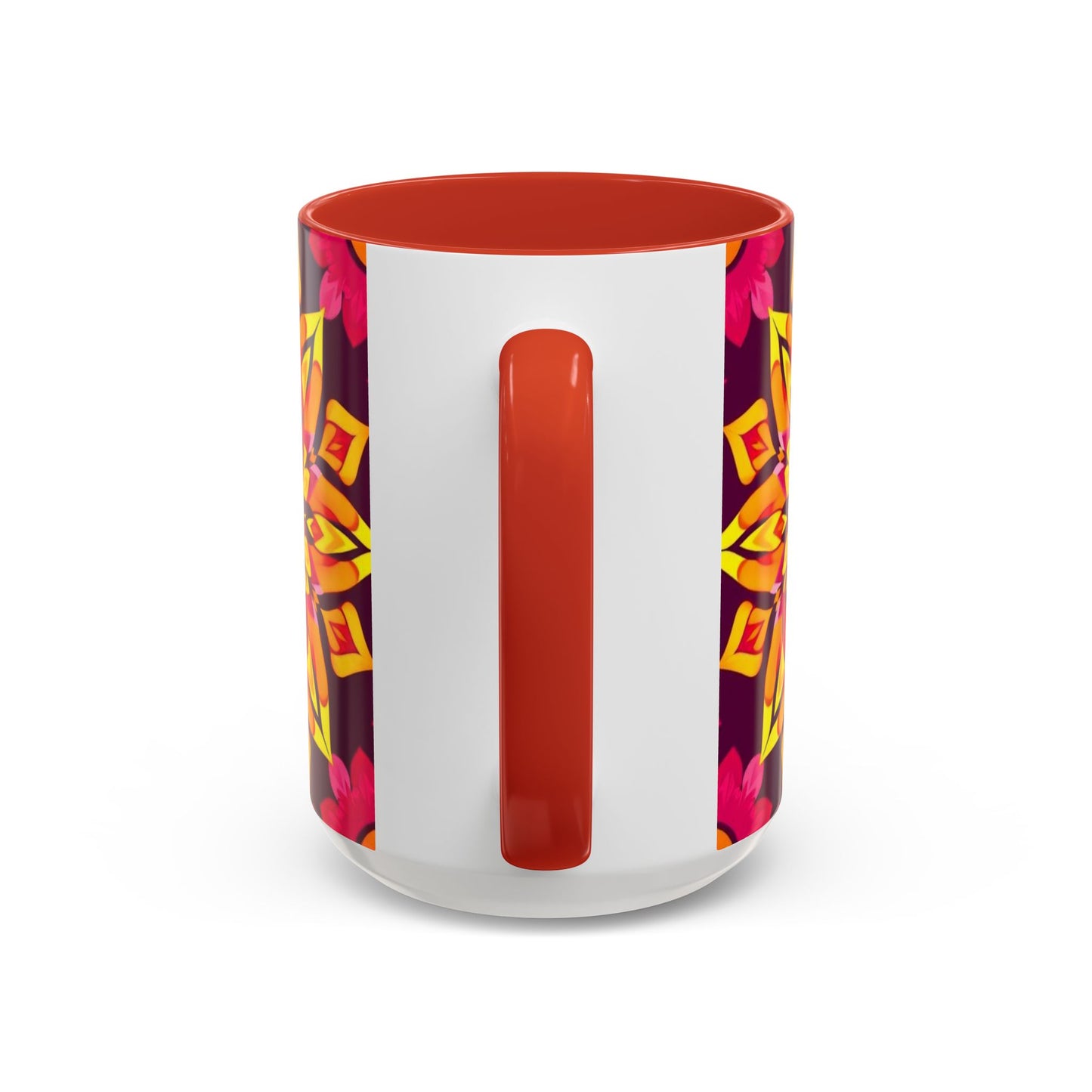 Accent Coffee Mug, Scorpio, Zodiac v1. Flower Pattern, (11, 15oz)