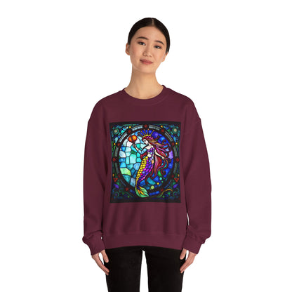 Unisex Heavy Blend™ Crewneck Sweatshirt, Glass, Aquarius Zodiac Design