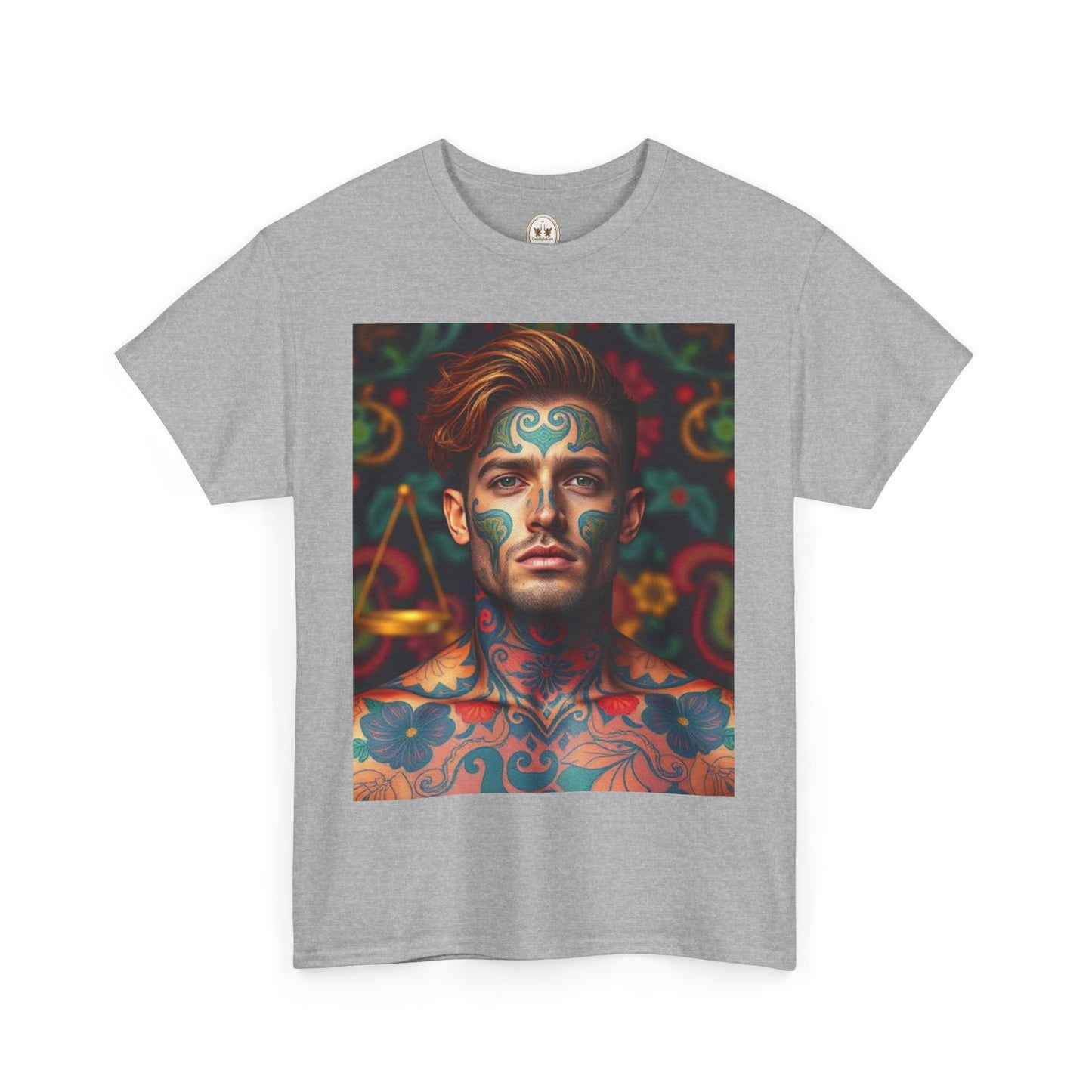 Unisex Heavy Cotton T-Shirt, Libra, Zodiac, Sexy Art