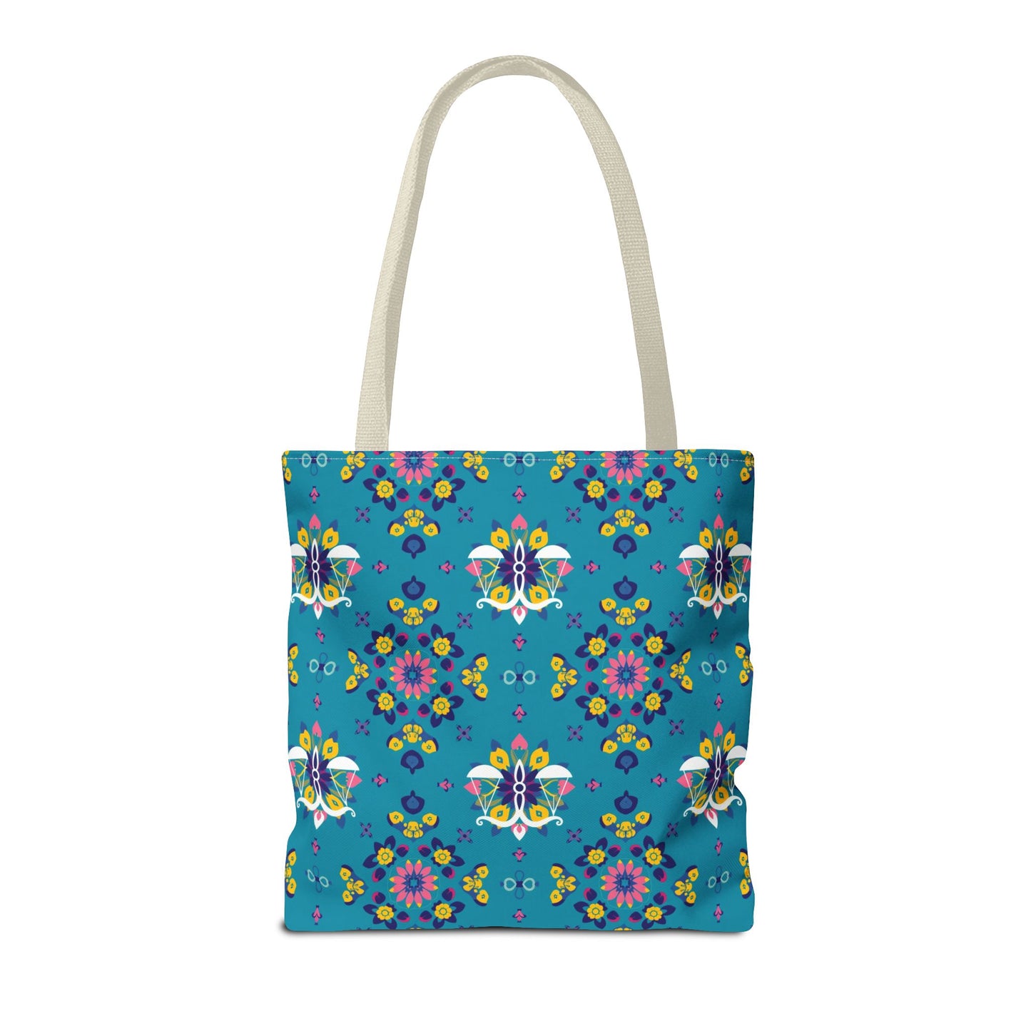 Tote Bag (AOP), Libra, Zodiac v1, Flower Pattern