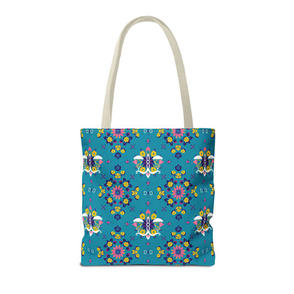 Tote Bag (AOP), Libra, Zodiac v1, Flower Pattern