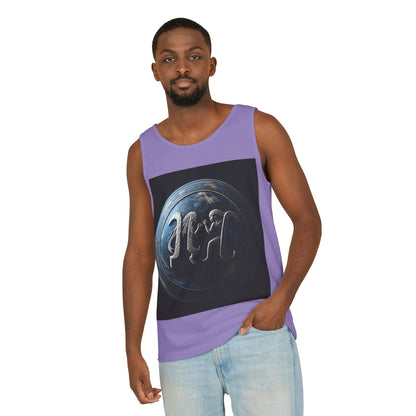 Unisex Garment-Dyed, Tank Top, Gemini Design, Space Symbol , 100% US cotton