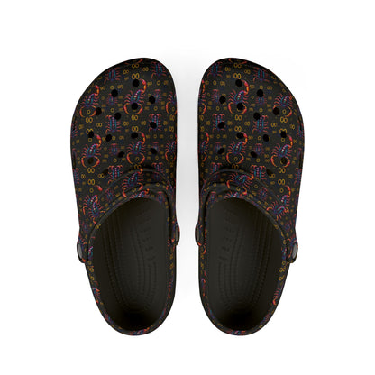 EVA Foam Rubber Shoes, (AOP), Scorpio, Zodiac v4, Pattern