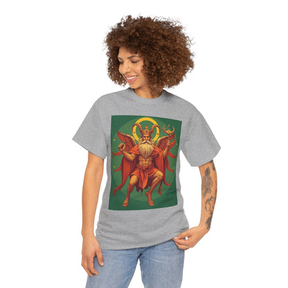 Unisex Heavy Cotton T-Shirt, Aries God 1v, Zodiac Design