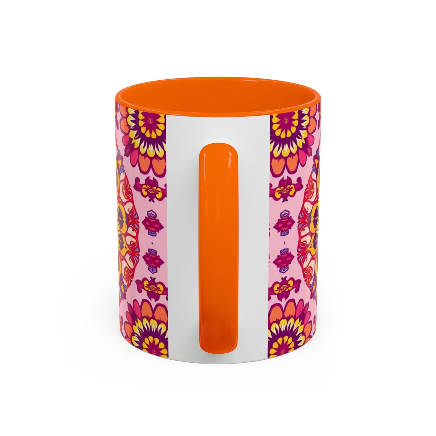 Accent Coffee Mug, Capricorn, Zodiac v3, Flower Pattern, (11, 15oz)