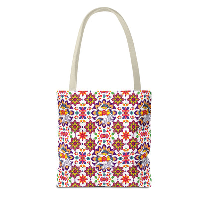 Tote Bag, (AOP), Sagittarius, Zodiac v2, Flower Pattern