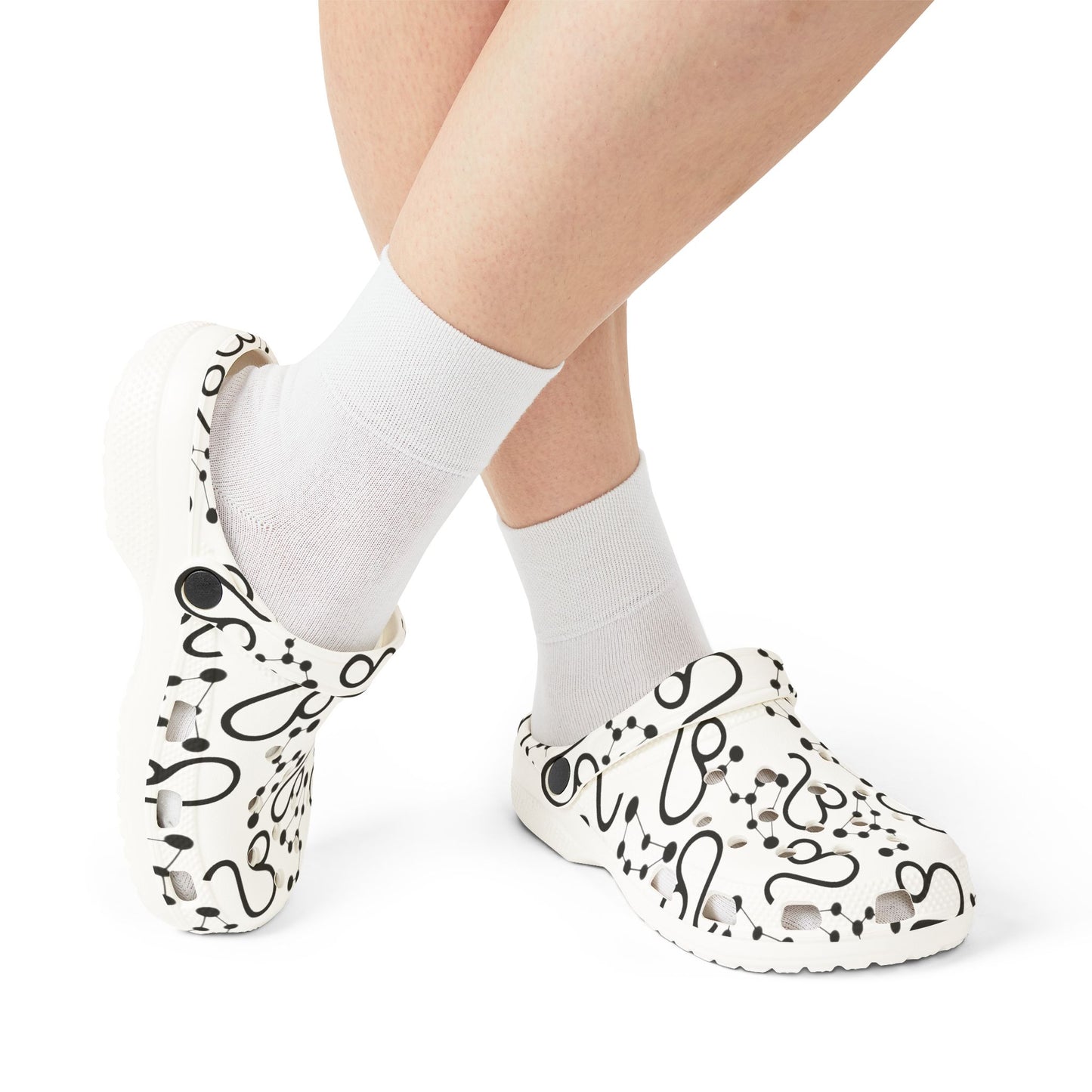 EVA Foam Rubber Shoes (AOP), Material 100% EVA, Leo Zodiac Design