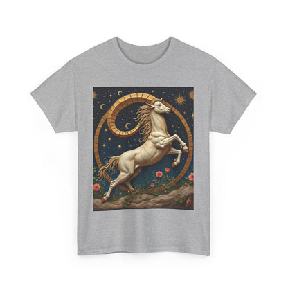 Unisex Heavy Cotton T-Shirt, Aries Animal 1v, Zodiac Design