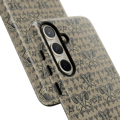 Tough Cases, Aries, Zodiac, Metal Pattern