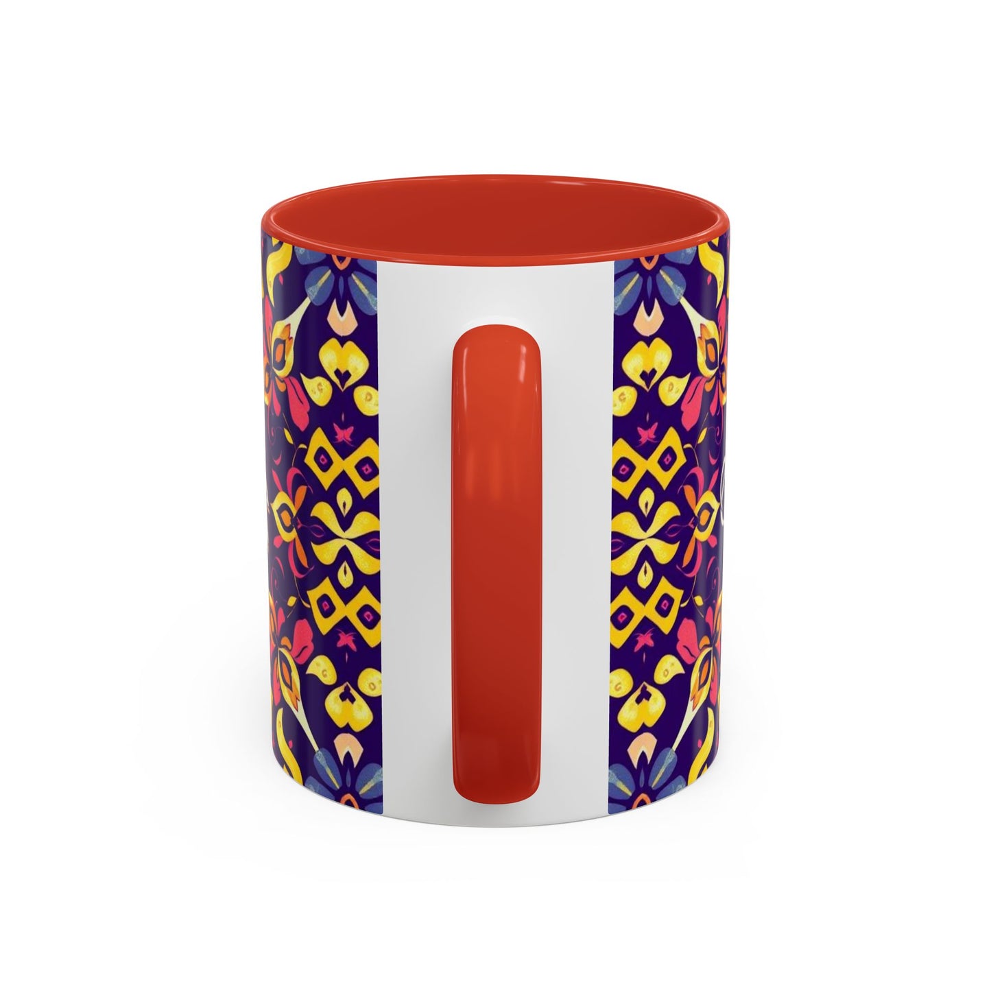Accent Coffee Mug, Capricorn, Zodiac v1, Flower Pattern, (11, 15oz)