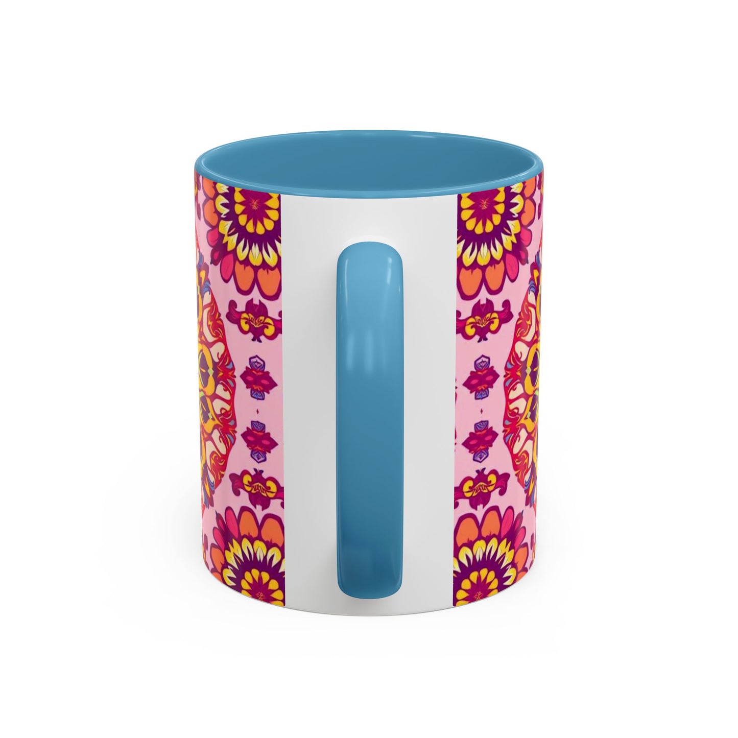 Accent Coffee Mug, Capricorn, Zodiac v3, Flower Pattern, (11, 15oz)