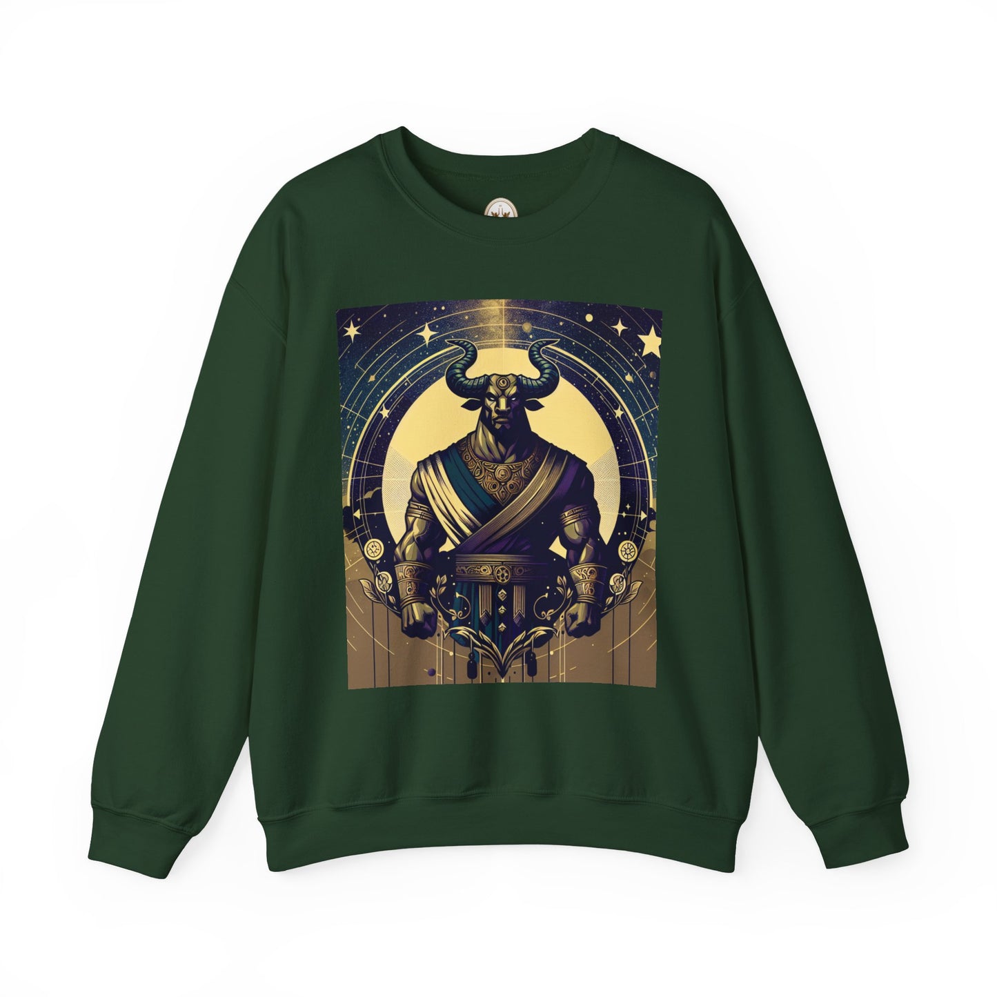 Unisex Heavy Blend™ Crewneck Sweatshirt, Minotaur, Taurus Zodiac Design