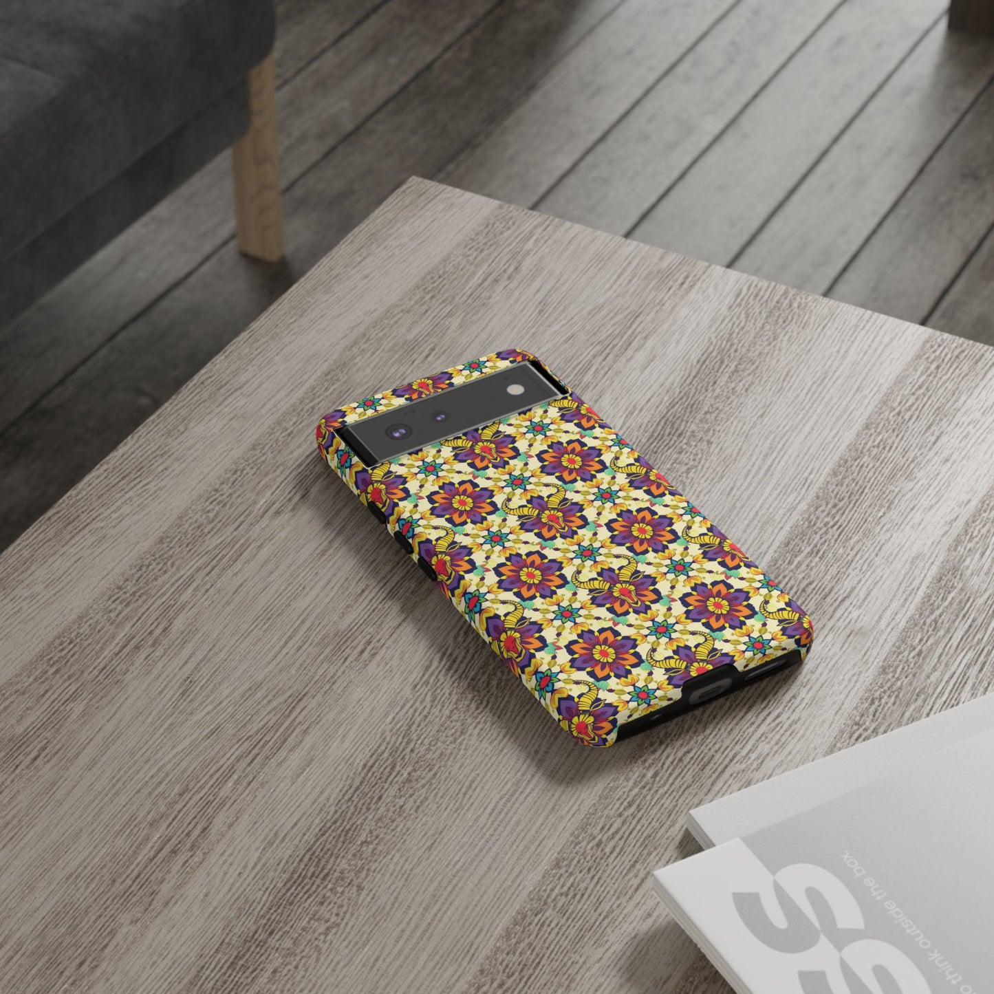 Tough Cases, Taurus, Zodiac v1, Flower Pattern