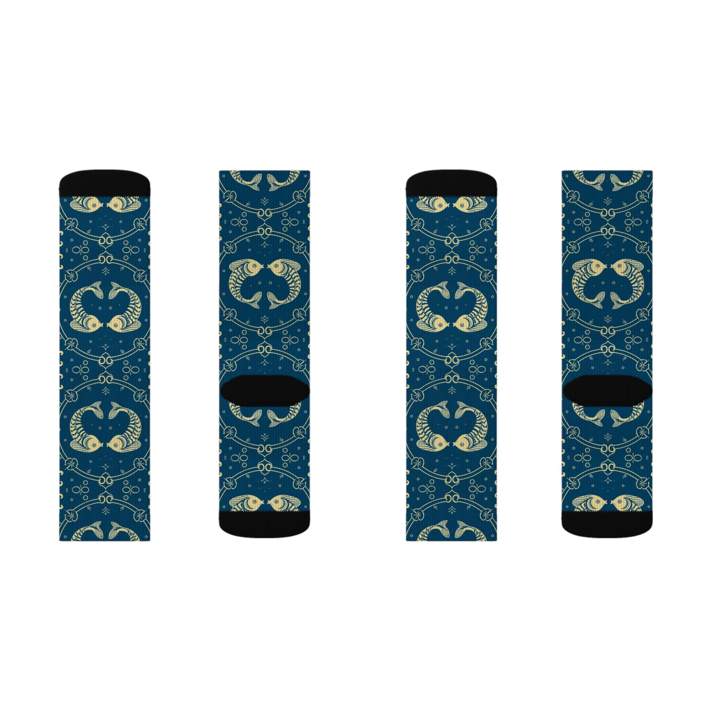 Sublimation Socks, Pisces, Zodiac, Pattern