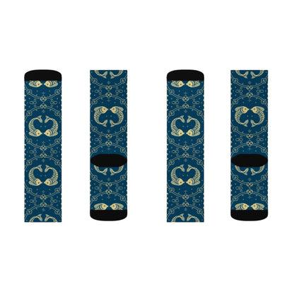 Sublimation Socks, Pisces, Zodiac, Pattern