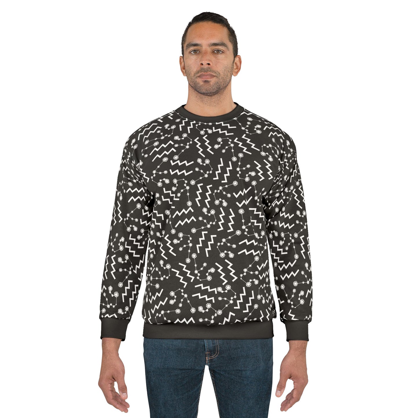 Zodiac AOP Unisex Sweatshirt Aquarius Zodiac Sign